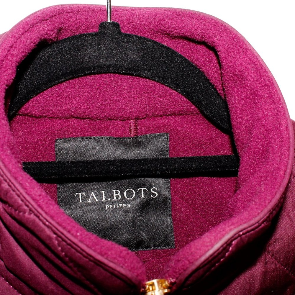 Talbots Maroon Quilted Fleece-Lined Vest - Picture 6 of 16